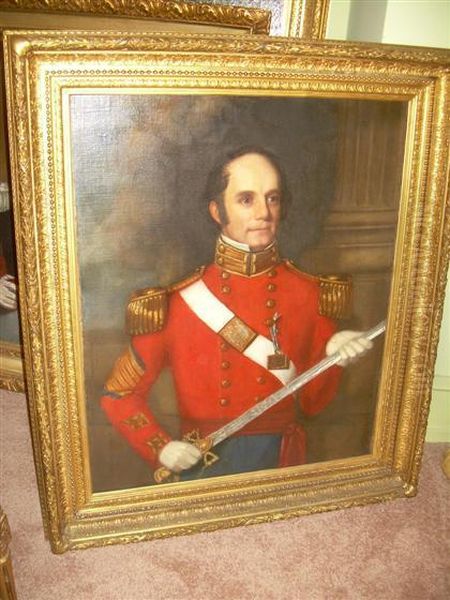 Portrait Of A Military Officer Oil Painting by Oswald Freeland