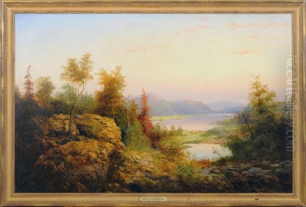 Autumn Landscape Oil Painting by William Frefichs