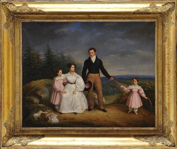 Portraits De La Famille De Nesselrode Oil Painting by Jacques Noel M. Fremy