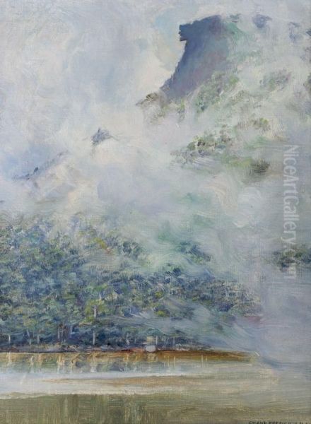 Fog On The Mountain Oil Painting by Frank French