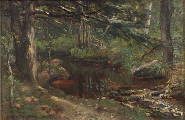 Woodland Brook Oil Painting by Frank French