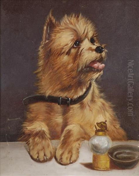 The Dogs Dinner Oil Painting by Frederick, Fred French