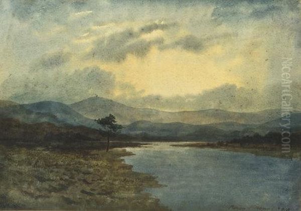 West Of Ireland River Landscape Oil Painting by William Percy French