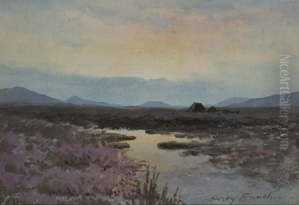 Stream Through Bog Landscape Oil Painting by William Percy French