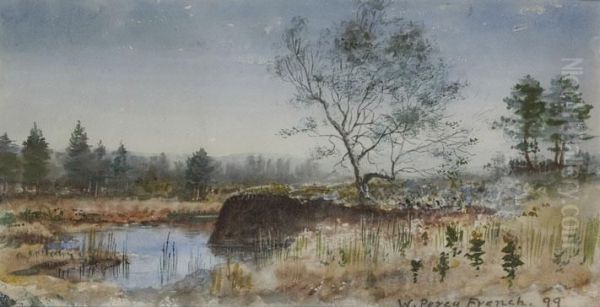 Morning Light Over The Rushes Oil Painting by William Percy French