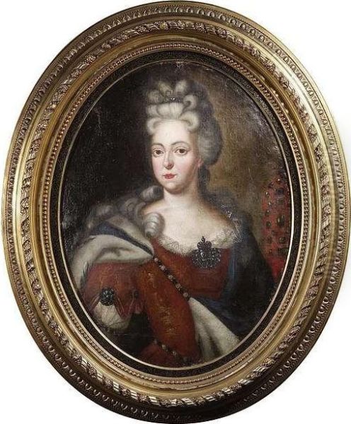 Portrait Of A Female Sovereign Oil Painting by Robert French