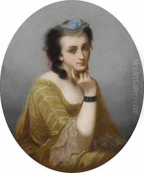 Portrait Of A Lady Oil Painting by Robert French