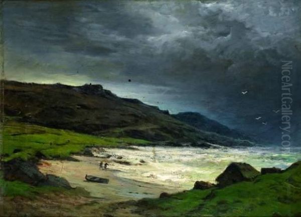 Vue Du Cotentin. Oil Painting by Armand Auguste Freret