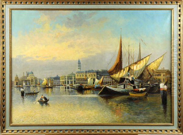 Vue De Venise Oil Painting by Wilhelm Frey