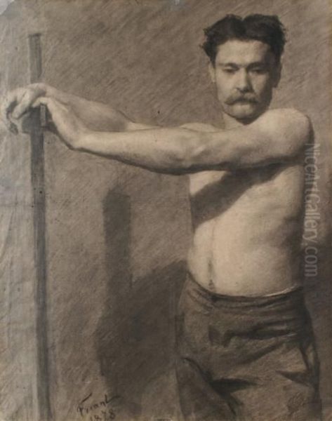 Academie D'homme Debout Oil Painting by Emile Friant