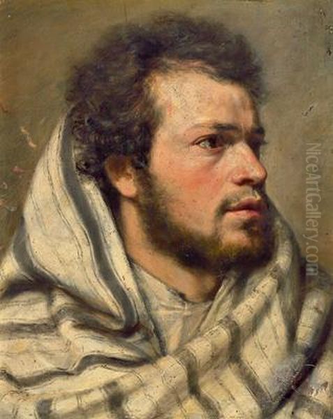 Mannerportrait Oil Painting by August M. Friedlander