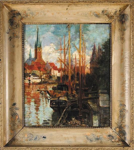 Nabrzeze Portowe Oil Painting by Harald Friedrich