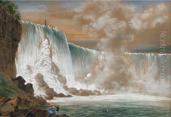 The Horseshoe Falls, Niagara Oil Painting by Washington F. Friend