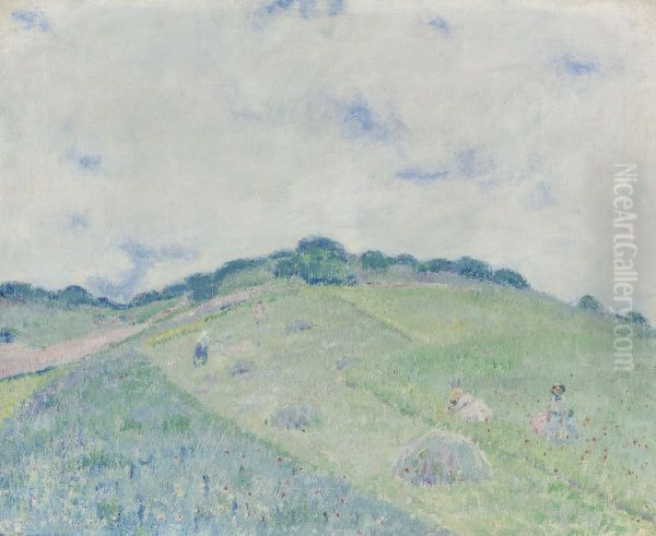 Hill At Giverny Oil Painting by Frederick Carl Frieseke