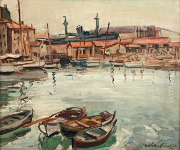 Les Barques Oil Painting by Emile-Othon Friesz