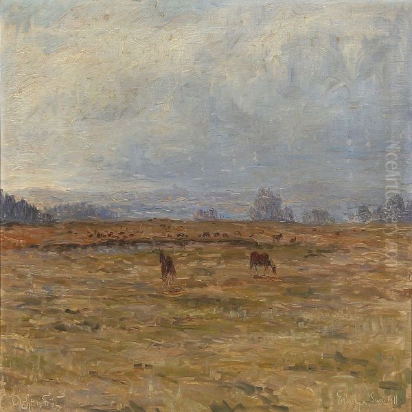 View From The Deer Garden Oil Painting by Achton Friis