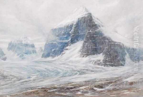 Mount Lefroy Oil Painting by Thomas William Roberts