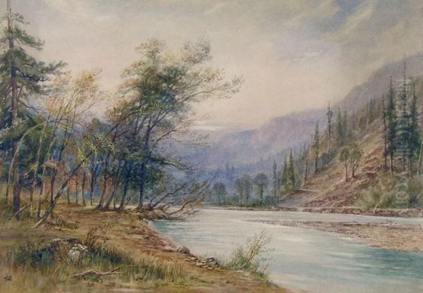 Cheakamus River Oil Painting by Thomas William Roberts