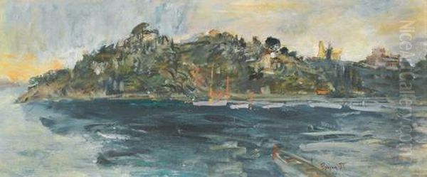 Tramonto A Portofino Oil Painting by Donato Frisia