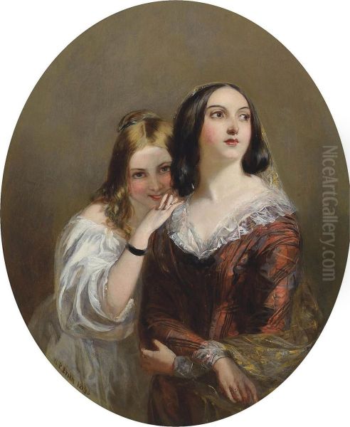 Sisters Oil Painting by William Powell Frith