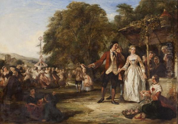 Festa Di Primavera O Di Beltane Oil Painting by William Powell Frith