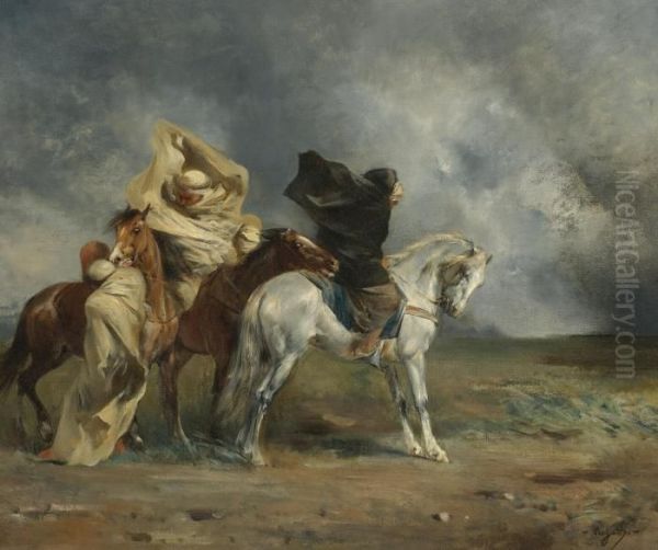 Le Simoun Oil Painting by Eugene Fromentin