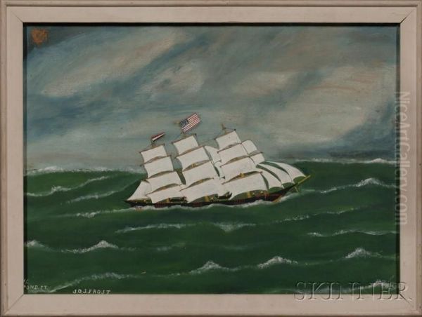 Clipper Ship Oil Painting by John Orne Johnson Frost