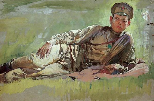 Zolnierz Rosyjski Z 1. Wojny Swiatowej Oil Painting by Martin Frost