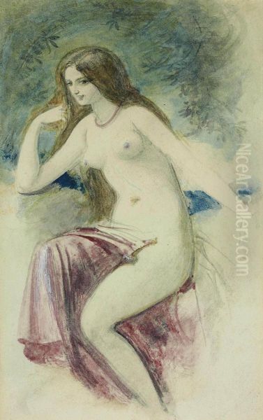 Study Of A Young Lady Oil Painting by William Edward Frost