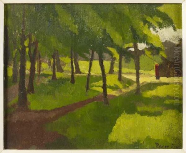 Trees In Sunlight Oil Painting by Roger Eliot Fry