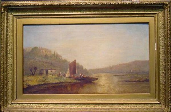 On The Rhine Oil Painting by George G. Fryer