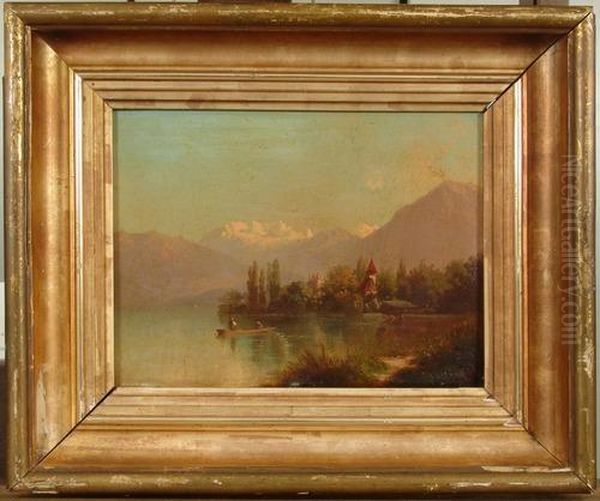 Bootsfahrt Auf Dem Thunersee. Oil Painting by Karl Fuchs