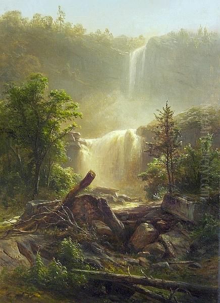 Kaaterskill Falls Oil Painting by Herman Fuechsel