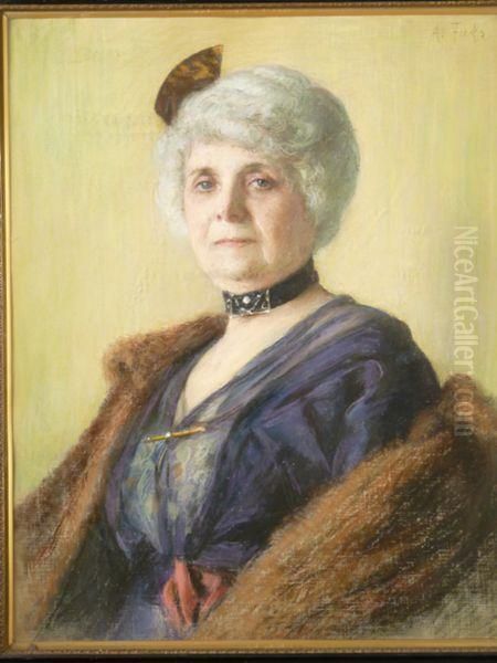 Portrait Of A Lady Oil Painting by Alexander Fuks