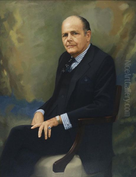 Portrait Of J.a. Mcdougald Oil Painting by T. Fuller