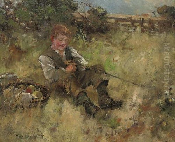 Lunch In The Fields Oil Painting by David Fulton