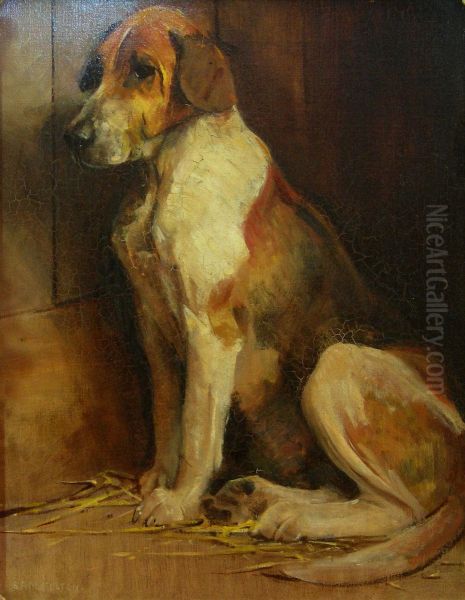 The Watchful Hound Oil Painting by Samuel Fulton