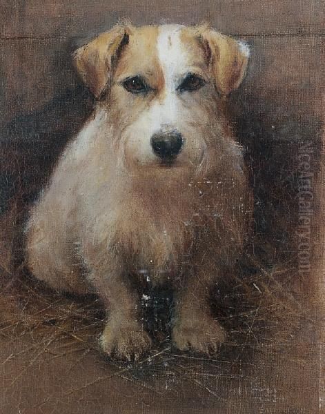 Portrait Of A Terrier Oil Painting by Samuel Fulton