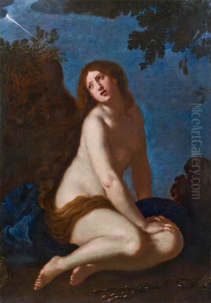 Die Busende Maria Magdalena Oil Painting by Francesco Furini