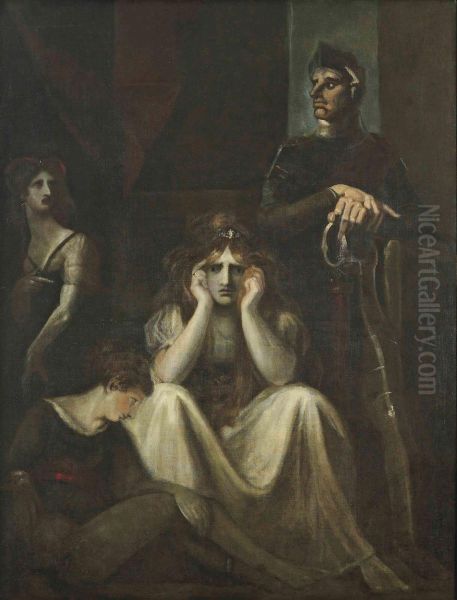 Fuseli Lady Constance, Arthur And The Earl Of Salisbury Oil Painting by Johann Henry Fuseli