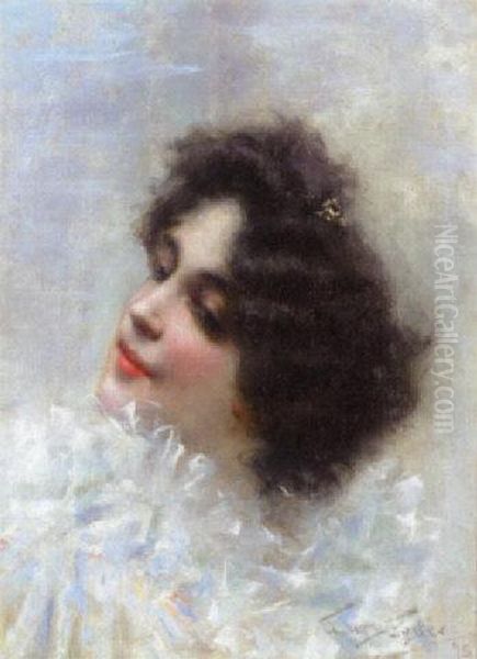 Spanish Beauty Oil Painting by Alberto Fuster