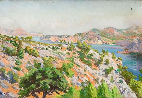 Vista De Andratx, Mallorca Oil Painting by Joan Fuster Bonnin