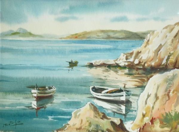 Marina Oil Painting by Joan Fuster Bonnin