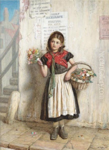 The Flower Girl Oil Painting by William B. Collier Fyfe