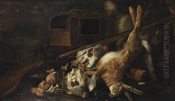 A Dead Hare And Other Game With A Hound Oil Painting by Jan Fyt