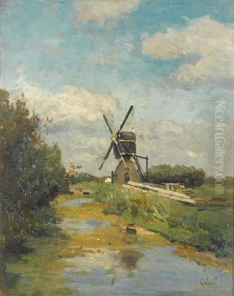 The Windmill Oil Painting by Paul Joseph Constantine Gabriel