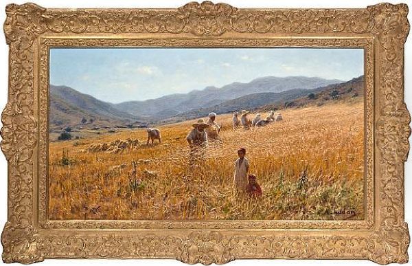 Les Moissonneurs, Algerie Oil Painting by Antoine Gadan