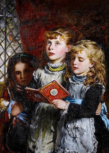 Christmas Eve Oil Painting by William Hippon Gadsby