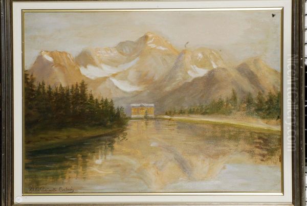 Lago Di Misurino Oil Painting by A. Gainotti