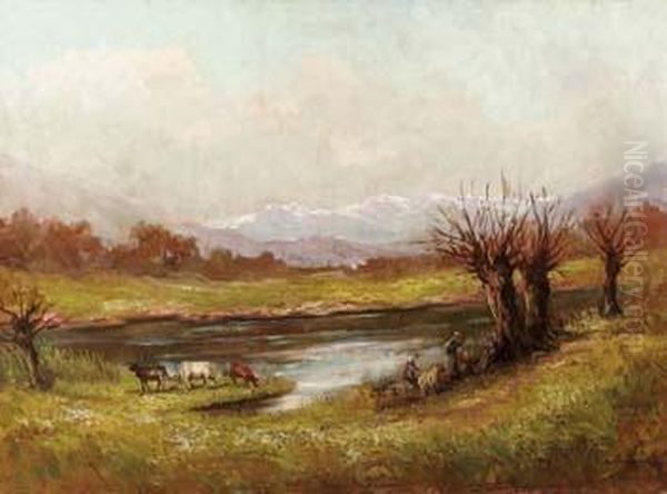 Sul Lago Dosso Oil Painting by Giovacchino Galbusera